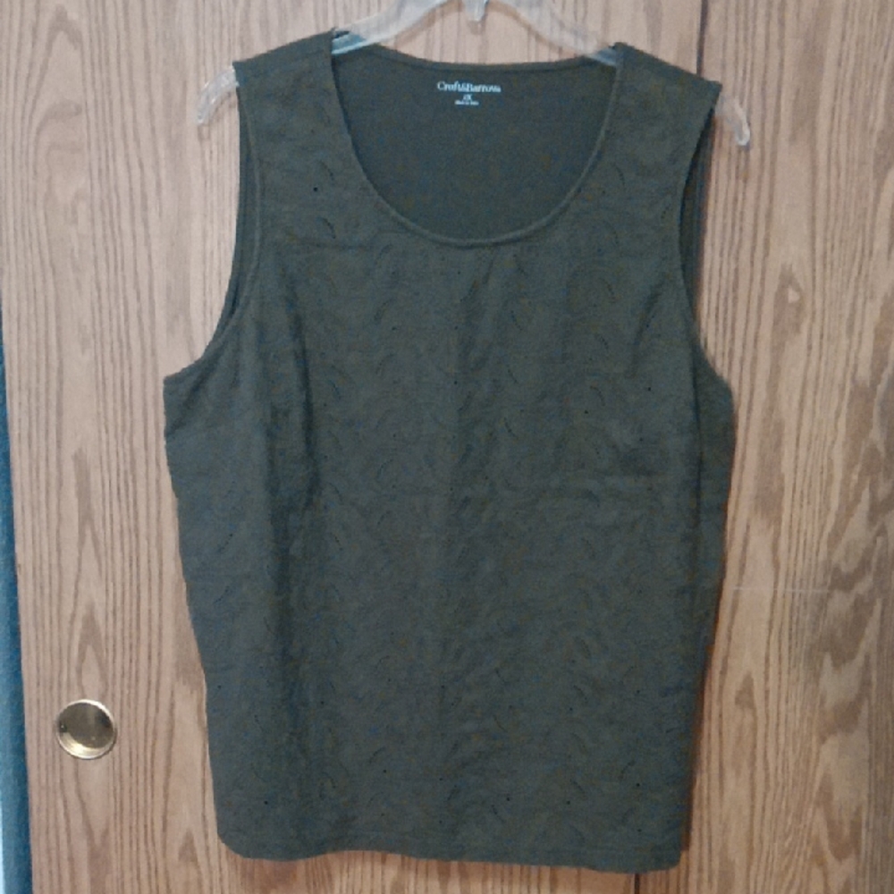 🌻Croft & Barrow Green Tank Sz 2x